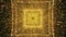 Modern Gold Particle Abstract Square Tunnel Looping Background