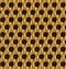 Modern golden lattice with hexagon cutout background