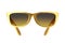 Modern Golden Sunglasses. 3d Rendering