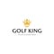 Modern GOLF KING crowned ball Logo design