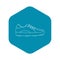 Modern golf shoe icon, outline style