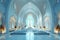 Modern Gothic church converted into an event space3D render