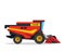 Modern Grain Harvesting Agriculture Farm Vehicle Illustration