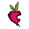 Modern graphic eps illustration of a Beetroot icon