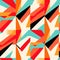 Modern Graphic Pattern Red, Yellow, And Blue With Sharp Angles