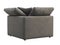 Modern gray fabric upholstery chair. 3d render