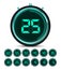 Modern green digital timer