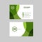 Modern green geometric business card design