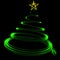 Modern green glowing christmas tree