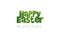 Modern green Happy Easter text on white gradient