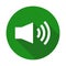 Modern green voice icon. Vectors.