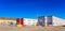 Modern greenlandic kindergarten with playground and colorful fen