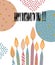 Modern Happy birthday greeting card background design.