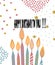 Modern Happy birthday greeting card background design.