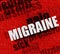 Modern health concept: Migraine on the Red Wall .