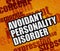 Modern healthcare concept: Avoidant Personality Disorder on Yell