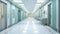 Modern Healthcare Facility: Clean Corridor Perspective - Generative AI