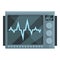 Modern heart monitor icon cartoon vector. Medical cardiac