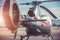 Modern Helicopter Closeup