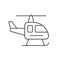 Modern helicopter line outline icon