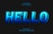 Modern Hello Blue Text Style Effect