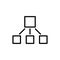 Modern hierarchy line icon