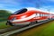 Modern high speed train