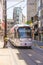 Modern high-speed tram on the streets of Istanbul. Turkey.