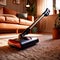 Modern high tech cordless vacuum cleaner showing new ways of home cleaning technology