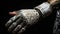 Modern high-tech medical cybernetic bionic hand prostheses, artificial