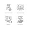 Modern higher education pixel perfect linear icons set