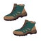 Modern hiking or trekking boots