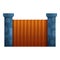 Modern home fence icon, cartoon style