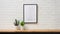 Modern Home Kitchen Nook Picture Frame Mockup Psd With Street Art