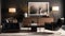 a modern home\\\'s living room while the inviting armchair beckons you to relax and unwind, AI Generative