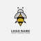 modern honey bee industry logo icon