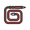 modern hookah hose color icon vector illustration