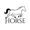 Modern horse steed logo.