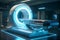 Modern hospital MRI CT scanning medical imaging machine to diagnose patients