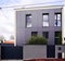 Modern house facade square with garage portal entrance