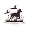 Modern hunting dog logo.