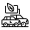 Modern hybrid cars icon, outline style