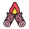 A modern icon design of bonfire in trendy style