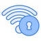 Modern icon vector of wifi security, wifi signals with keyhole