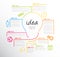 Modern idea Infographic template made from lines