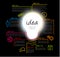 Modern idea Infographic template made from lines