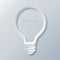 Modern idea lightbulb icon banner template