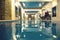 Modern indoor pool in SPA at hotel