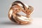 Modern Industrial Design: Gold & Copper Waves in 3D Render