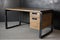 modern industrial desk, with clean lines and sleek design